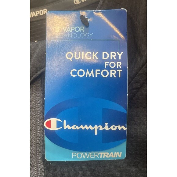Champion Mens BLACK Quarter Zip Powertrain Quick Dry Vapor Pullover- Large NWT - Picture 5 of 5